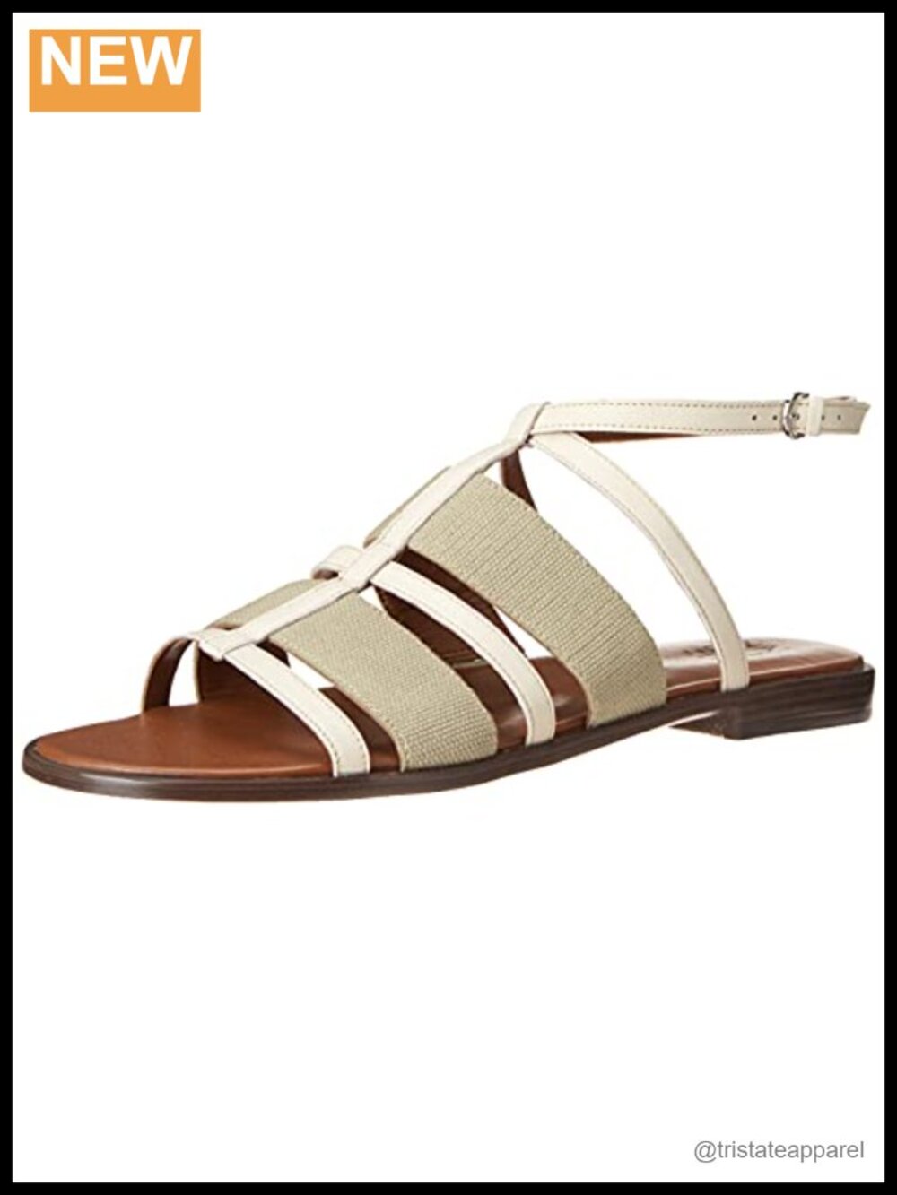 Naturalizer Fianna2 Ankle Strap Sandal Leather Open Toe Flat Casual